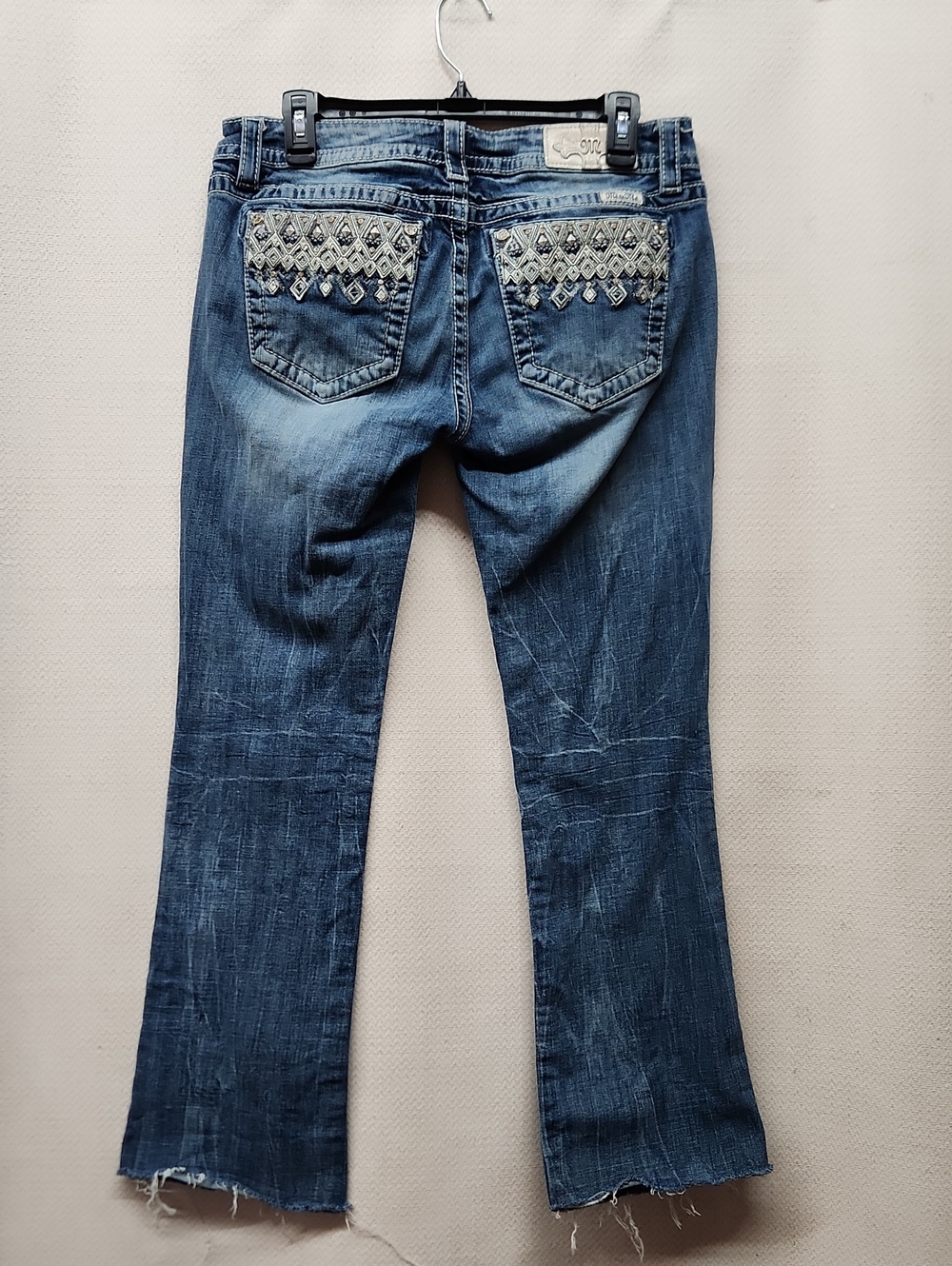 Miss Me Blue Flare Jeans with Embellished Back Pockets